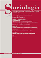 Fascicule, Sociologia : rivista quadrimestrale di scienze storiche e sociali : XLVII, 1, 2013, Gangemi