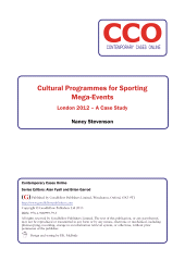 E-book, Cultural Programmes for Sporting Mega Events, Goodfellow Publishers