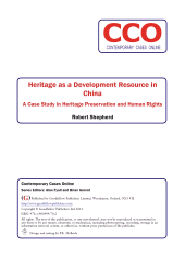 E-book, Heritage as a Development Resource in China : A Case Study in Heritage Preservation and Human Rights, Goodfellow Publishers