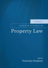 E-book, Modern Studies in Property Law, Hart Publishing