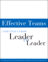eBook, Effective Teams : Essentials from Leader to Leader, Jossey-Bass