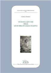E-book, Studi sul caput XXI della Lex rubria de Gallia Cisalpina, Mainino, Gianluca, LED