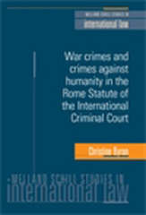eBook, War crimes and crimes against humanity in the Rome Statute of the International Criminal Court, Manchester University Press