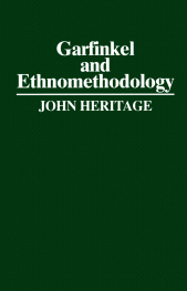 E-book, Garfinkel and Ethnomethodology, Polity Press