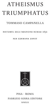 E-book, Atheismus triumphatus : per Germana Ernst, Campanella, Tommaso, Fabrizio Serra