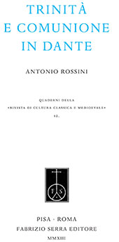 E-book, Trinità e comunione in Dante, Rossini, Antonio, Fabrizio Serra