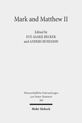 eBook, Mark and Matthew II : Comparative Readings: Reception History, Cultural Hermeneutics, and Theology, Mohr Siebeck