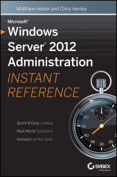 E-book, Microsoft Windows Server 2012 Administration Instant Reference, Sybex