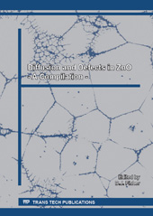 E-book, Diffusion and Defects in ZnO, Trans Tech Publications Ltd
