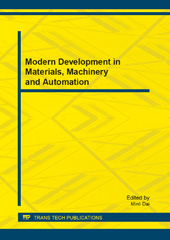 E-book, Modern Development in Materials, Machinery and Automation, Trans Tech Publications Ltd