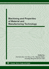 eBook, Machining and Properties of Material and Manufacturing Technology, Trans Tech Publications Ltd