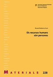E-book, Els recursos humans són persones : (apunts de direcció de RH), Pedreira Font, Ricard, Universitat Autònoma de Barcelona