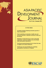 E-book, Asia-Pacific Development Journal : No. 2, December 2012, United Nations Publications