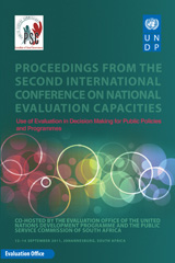 E-book, Proceedings from the Second International Conference on National Evaluation Capacities, 12-14 September 2011, Johannesburg, South Africa : Use of Evaluation in Decision Making for Public Policies and Programmes, United Nations Publications