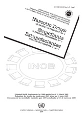 eBook, Narcotic Drugs/Stupéfiants/Estupefacientes : Estimated World Requirements for 2009 - Quarterly Supplement No.1/Supplément Trimestriel No. 1/Suplemento Trimestral No. 1, United Nations Publications