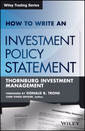 E-book, How to Write an Investment Policy Statement, Wiley