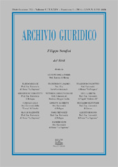 Issue, Archivio giuridico Filippo Serafini : CCXXXIV, 1, 2014, Enrico Mucchi Editore