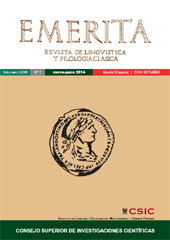Issue, Emerita : revista de lingüística y filología clásica : LXXXII, 1, 2014, CSIC