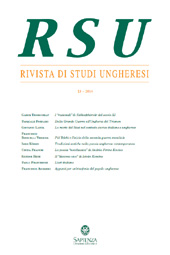 Fascicolo, Rivista di studi ungheresi : XIII, 2014, CSA - Casa Editrice Università La Sapienza