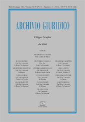 Fascicule, Archivio giuridico Filippo Serafini : CCXXXIV, 2, 2014, Enrico Mucchi Editore