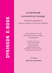 E-book, Lecciones de contrato de trabajo : materiales adaptados al Espacio Europeo de Educación Superior, Dykinson