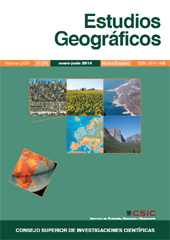 Fascículo, Estudios geográficos : LXXV, 276, 1, 2014, CSIC, Consejo Superior de Investigaciones Científicas