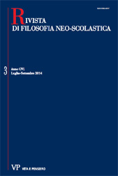 Fascicule, Rivista di filosofia neoscolastica : 3, 2014, Vita e Pensiero