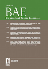 Heft, Bio-based and Applied Economics : 3, 1, 2014, Firenze University Press