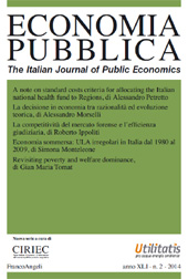 Artículo, Economia sommersa : ULA irregolari in Italia dal 1980 al 2009, Franco Angeli