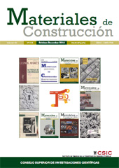Issue, Materiales de construcción : 64, 316, 4, 2014, CSIC, Consejo Superior de Investigaciones Científicas