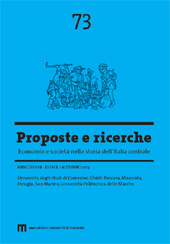 Artículo, L'evoluzione dell'assistenza e del controllo sociale tra XVIII e XIX secolo, EUM-Edizioni Università di Macerata