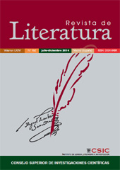 Fascículo, Revista de literatura : LXXVI, 152, 2, 2014, CSIC, Consejo Superior de Investigaciones Científicas