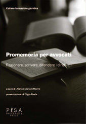 E-book, Promemoria per gli avvocati : ragionare, scrivere, difendere i diritti, Pisa University Press