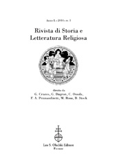 Issue, Rivista di storia e letteratura religiosa : L, 1, 2014, L.S. Olschki