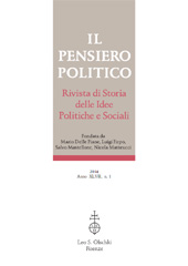 Heft, Il pensiero politico : rivista di storia delle idee politiche e sociali : XLVII, 1, 2014, L.S. Olschki