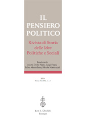 Fascicule, Il pensiero politico : rivista di storia delle idee politiche e sociali : XLVII, 2, 2014, L.S. Olschki