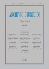 Fascicolo, Archivio giuridico Filippo Serafini : CCXXXIV, 4, 2014, Enrico Mucchi Editore