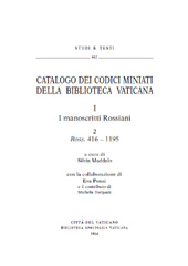 Chapter, Catalogo dei codici miniati della Biblioteca Vaticana : I : i manoscritti Rossiani : 3 : tavole, bibliografia, indici, Biblioteca apostolica vaticana