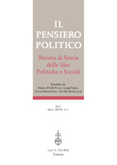 Fascicolo, Il pensiero politico : rivista di storia delle idee politiche e sociali : XLVII, 3, 2014, L.S. Olschki