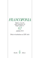 Fascicule, Francofonia : studi e ricerche sulle letterature di lingua francese : 67, 2, 2014, L.S. Olschki