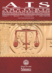 Fascicolo, AIS : Ars Iuris Salmanticensis : 2, 2, 2014, Ediciones Universidad de Salamanca