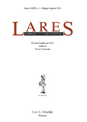 Fascicule, Lares : rivista quadrimestrale di studi demo-etno-antropologici : LXXX, 2, 2014, L.S. Olschki