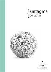 Issue, Sintagma : revista de lingüística : 26, 2014, Edicions de la Universitat de Lleida