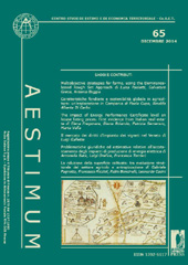 Issue, Aestimum : 65, 2, 2014, Firenze University Press