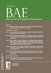 Heft, Bio-based and Applied Economics : 3, 3, 2014, Firenze University Press