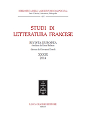 Fascículo, Studi di letteratura francese : XXXIX, 2014, L.S. Olschki