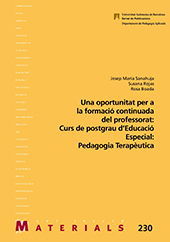 E-book, Una oportunitat per a la formació continuada del professorat : curs de postgrau d'Educació especial : pedagogia terapèutica, Universitat Autònoma de Barcelona