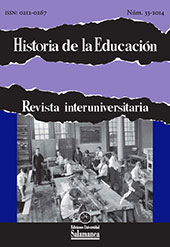 Fascicolo, Historia de la educación : revista interuniversitaria : 33, 2014, Ediciones Universidad de Salamanca