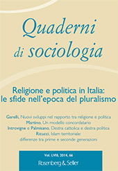 Fascicolo, Quaderni di sociologia : 66, 3, 2014, Rosenberg & Sellier