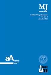 Issue, Mimesis Journal : scritture della performance : 3, 2, 2014, Accademia University Press